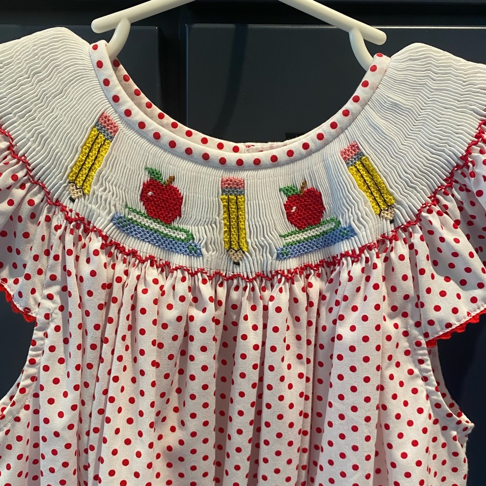 Smocked back to school dress